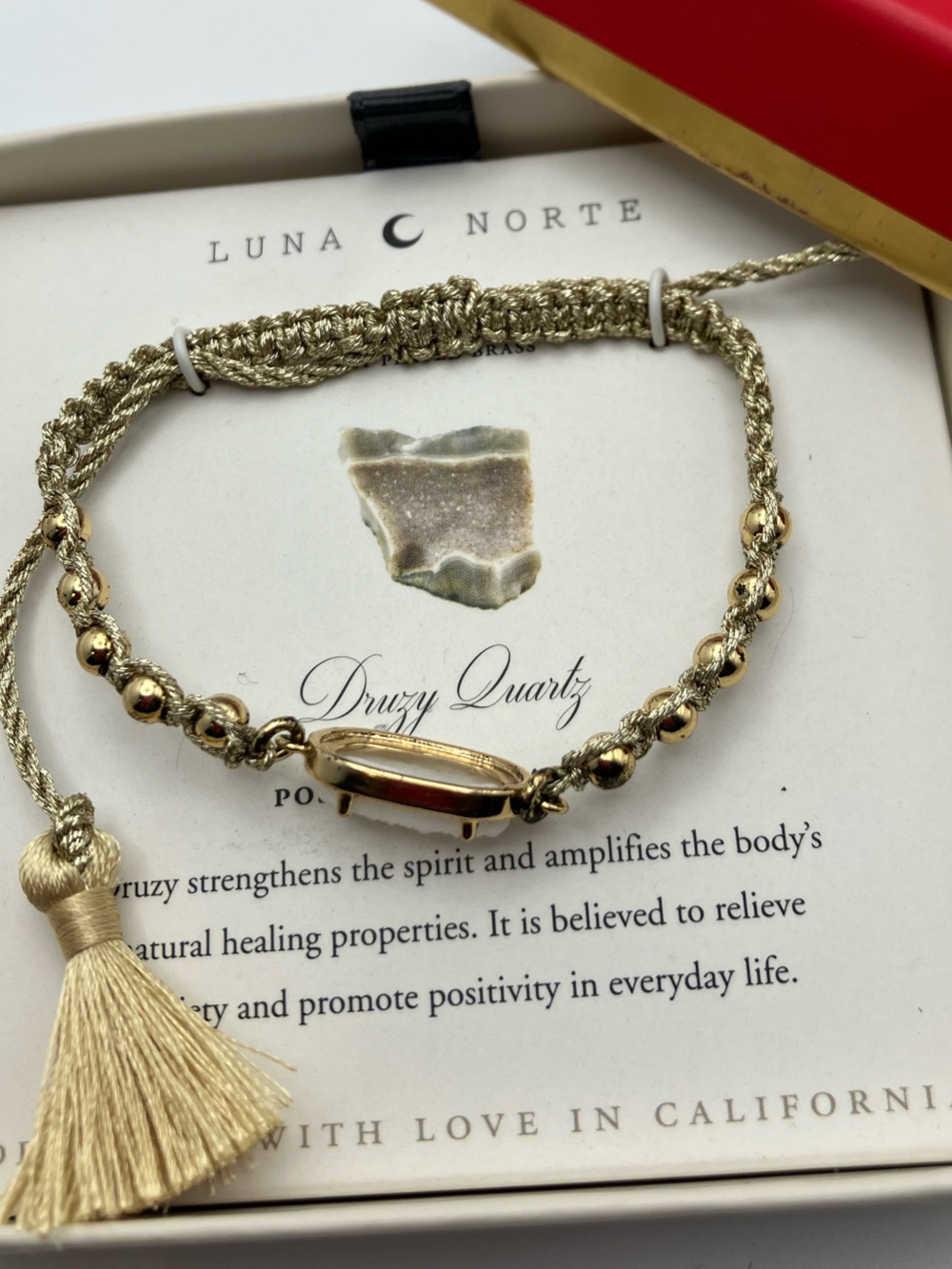 Luna Norte Gold Beaded Druzy Bracelet - Gold